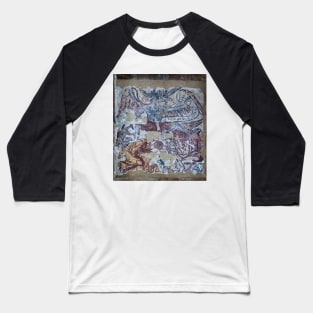 Medieval Wall Painting in St Michael and St Mary's Church Baseball T-Shirt